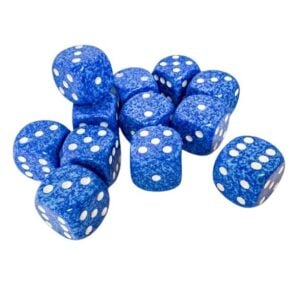 CHESSEX 25706 SPECKLED 16mm 12xD6 WATER