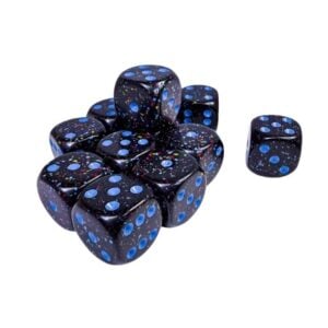 CHX25738 D6 16MM SPECKLED BLUE STARS
